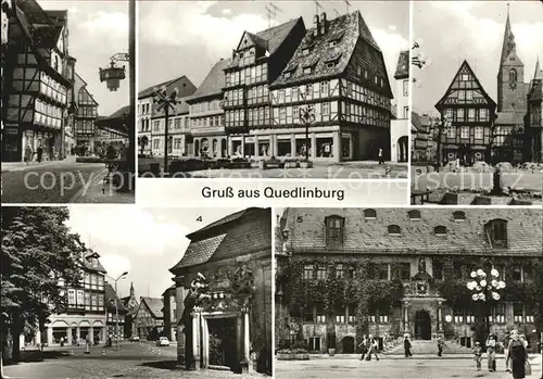 Quedlinburg Markt Details Marktkirchhof Rathaus Kat. Quedlinburg