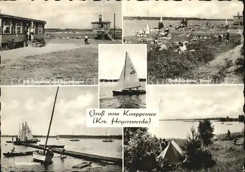 Knappensee Oberlausitz HO Gaststaette Landungssteg Strand Kat. Lohsa