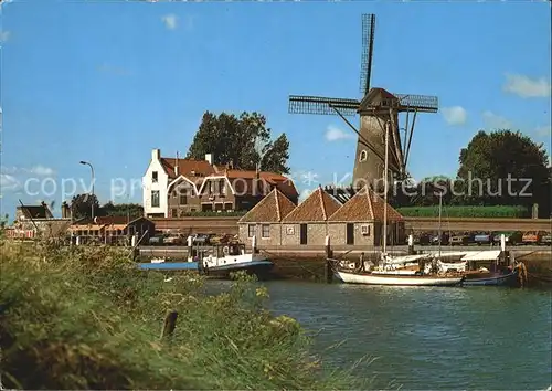 Zierikzee Hafen Boot Windmuehle  Kat. Zierikzee