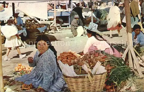 Cochabamba Frauen auf dem Markt Kat. Cochabamba