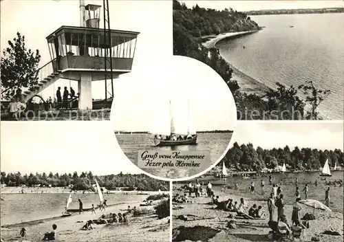 Knappensee Oberlausitz Strand Segelboote Kat. Lohsa