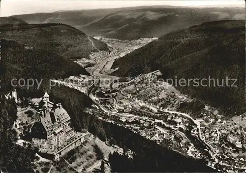 Wildbad Schwarzwald Sommerberghotel Wildbad Fliegeraufnahme Kat. Bad Wildbad