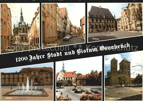 Osnabrueck St. Marien Schloss Dom Krahnstrasse Hegertor Kat. Osnabrueck