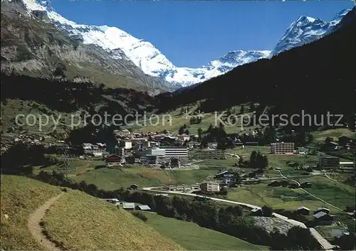 Leukerbad mit Balmhorn Gitzifurgge Ferdenrothorn Kat. Loeche les Bains