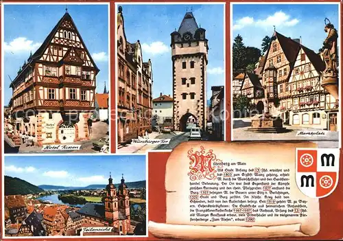 Miltenberg Main Hotel Riesen Wuerzburger Tor Kat. Miltenberg