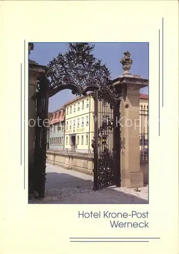 Werneck Hotel Krone Post Kat. Werneck