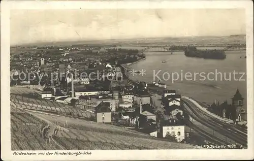 Foto Zeitz F.G. Nr. 1092 Ruedesheim Hindenburgbruecke  Kat. Berchtesgaden