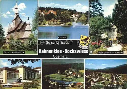 Hahnenklee Bockswiese Harz Kurpark Gustav Adolf Kirche Kurhaus Paul Lincke Grabstaette Kat. Goslar