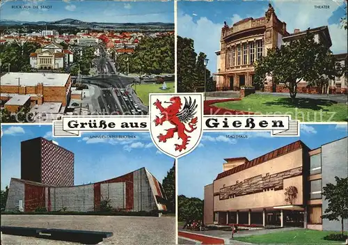 Giessen Lahn Theater Stadthaus Universitaetsbibliothek Kat. Giessen