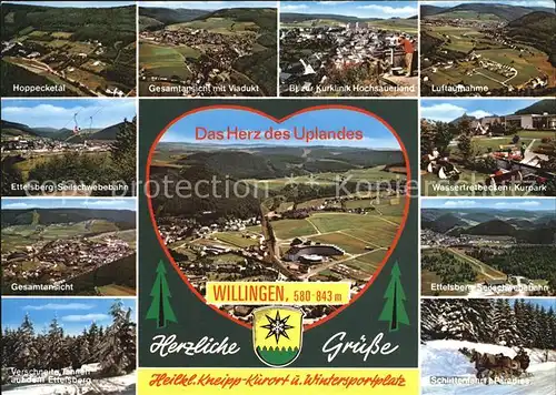 Willingen Sauerland Hoppecketal Fliegeraufnahme Viadukt Pferdeschlitten Ettelsberg Kat. Willingen (Upland)