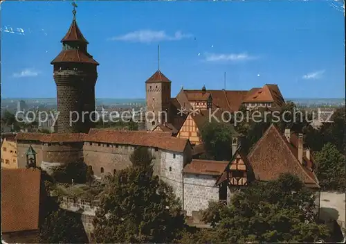 Nuernberg Sinwellturm und Heidenturm auf der Kaiserburg Kat. Nuernberg