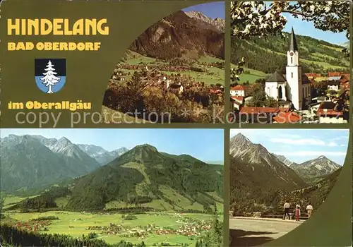 Hindelang Bad Bad Oberdorf Fliegeraufnahme Kirchenpartie Kat. Bad Hindelang