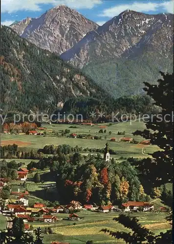 Ruhpolding mit Sonntagshorn und Reifelberge Kat. Ruhpolding