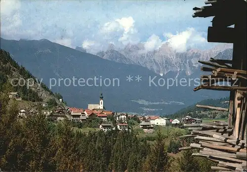 Arzl Pitztal Gesamtansicht mit Alpenpanorama Sommerfrische Kat. Arzl im Pitztal