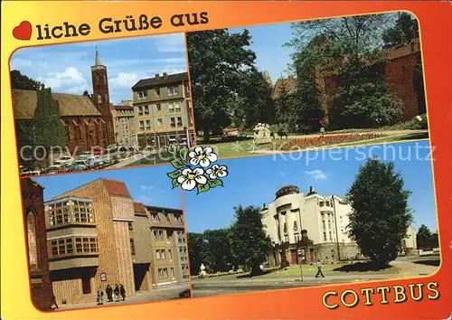 Cottbus Klosterkirche An der Stadtmauer Toepferturm Staatstheater Kat. Cottbus