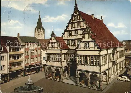 Paderborn Renaissance Rathaus Domturm Brunnen Kat. Paderborn
