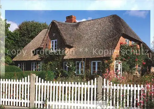 Insel Foehr Friesenhaus ind Oldsum Kat. Wyk auf Foehr