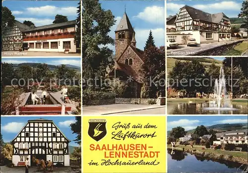 Saalhausen Sauerland Kurpark Haus Rameil Fachwerkhaus Pension Voss Kat. Lennestadt