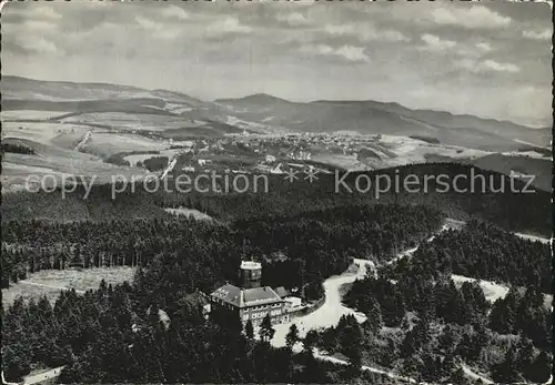 Winterberg Hochsauerland Berggaststaette Kahler Asten Fliegeraufnahme Kat. Winterberg