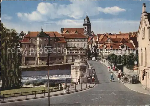 Hannoversch Muenden Werrabruecke mit Eingang zur Stadt Kat. Hann. Muenden