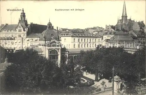 Wiesbaden Kochbrunnen mit Anlagen Kat. Wiesbaden