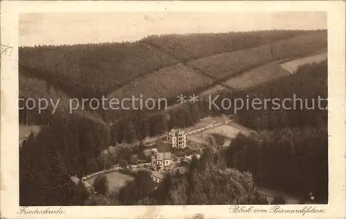 Friedrichroda Blick vom Bismarckfelsen Kat. Friedrichroda