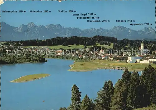 Lechbruck See Gehrenspitze Koellespitze Schlicke Vilser Kegel  Kat. Lechbruck am See