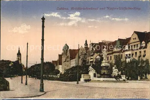 Coblenz Koblenz Artilleriedenkmal Kaiser Wilhelm Ring Kat. Koblenz Rhein