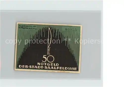 Saalfeld Saale 75 Pfennig  Kat. Saalfeld