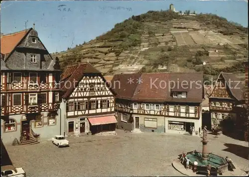 Heppenheim Bergstrasse Marktplatz Ruine Starkenburg  Kat. Heppenheim (Bergstrasse)