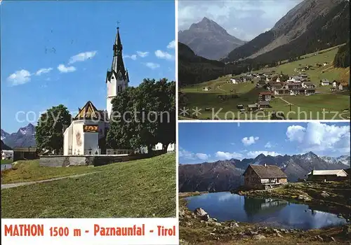 Mathon Tirol Kirche Panorama Seeblick Kat. Oesterreich