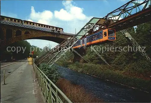 Wuppertal Sonnborner Bruecke Schwebebahn Kat. Wuppertal