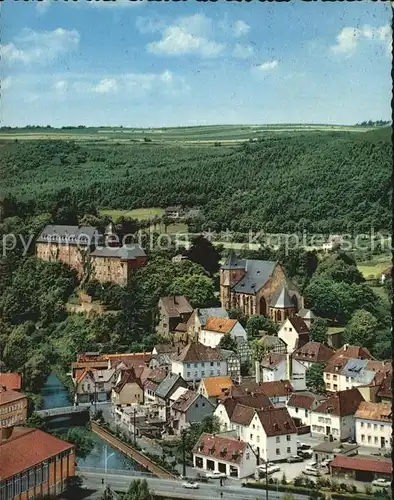 Schleiden Eifel Blick auf die Stadt Kat. Schleiden