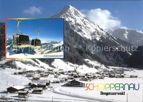 Schoppernau Vorarlberg uentschenspitze Dieamskopfbahnen  Kat. Schoppernau