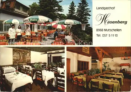 Mutschellen Landgasthof Hasenberg Gastraeume Terrasse Kat. Mutschellen