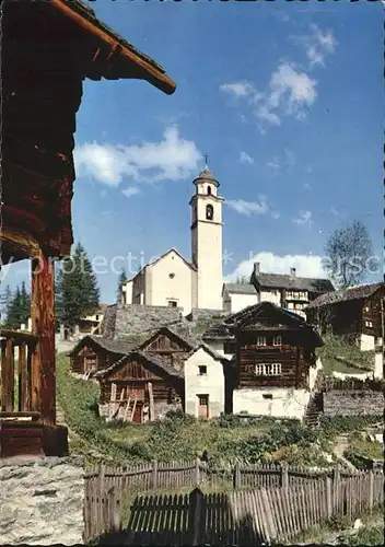 Bosco Gurin Walliserdorf mit Kirche Kat. Bosco Gurin