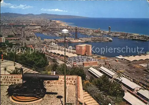 Barcelona Cataluna Vista parcial desde el Castillo de Montjuice Kat. Barcelona