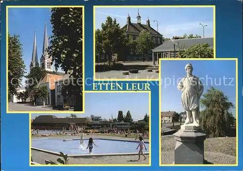 Etten Leur Kirche Platz Denkmal Statue Freibad Kat. Etten Leur