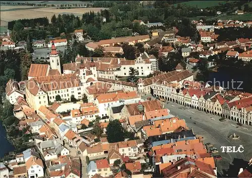 Telc Letecky pohled Fliegeraufnahme Kat. Teltsch