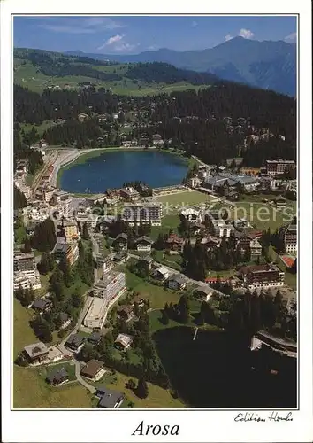 Arosa GR Fliegeraufnahme Untersee Obersee Maran Kat. Arosa