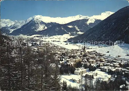 Davos GR mit Seehorn und Pischahorn Kat. Davos