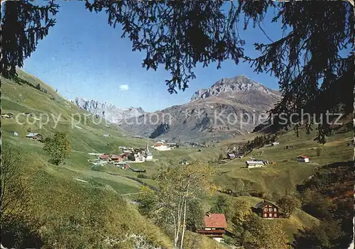 St Antoenien GR mit Scheienfluh und Schollberg Kat. St Antoenien