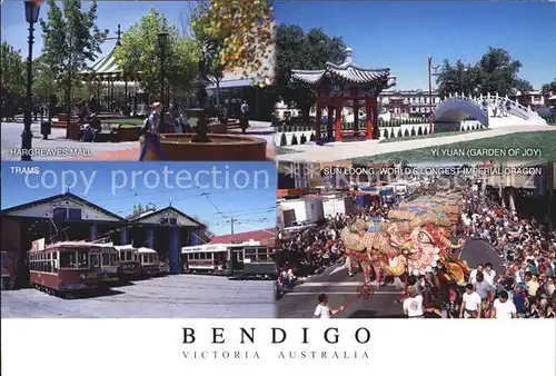 Bendigo Hargreaves Mall Yi Yuan Sun Loong Garden of Joy Imperial Dragon Trams Kat. Bendigo