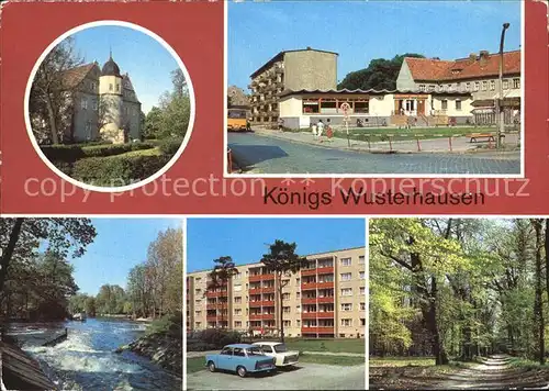 Koenigs Wusterhausen Altes Jagdschloss Kaufhalle Potsdamer Strasse OT Neue Muehle Schleuse Neubauten Tiergarten Kat. Koenigs Wusterhausen