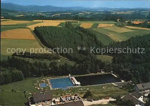 Markt Schwarzach Freibad Fliegeraufnahme Kat. Schwarzach Niederbayern