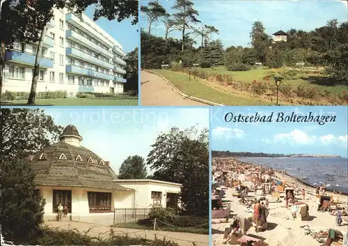 Boltenhagen Ostseebad FDGB Erholungsheim John Brinkmann Kurgarten Konsum Gaststaette Pavillon Strand Kat. Ostseebad Boltenhagen