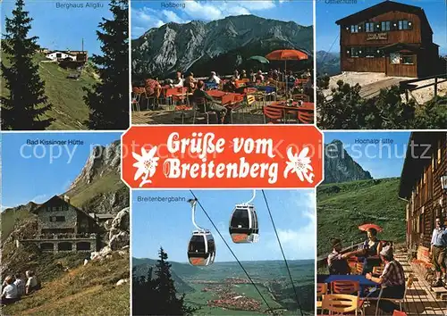 Pfronten Berghaus Allgaeu Rossberg Ostlerhuette Hochalphuette Breitenbergbahn Bad Kissinger Huette Kat. Pfronten