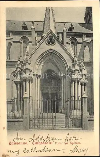 Lausanne VD Cathedrale Aposteltuere Kat. Lausanne