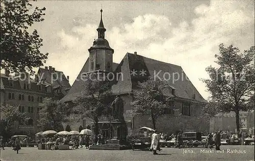 Jena Thueringen Markt mit Rathaus