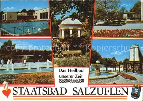 Bad Salzuflen Bewegungsbecken Wandelhalle Gradierwerk Rosengarten Kat. Bad Salzuflen